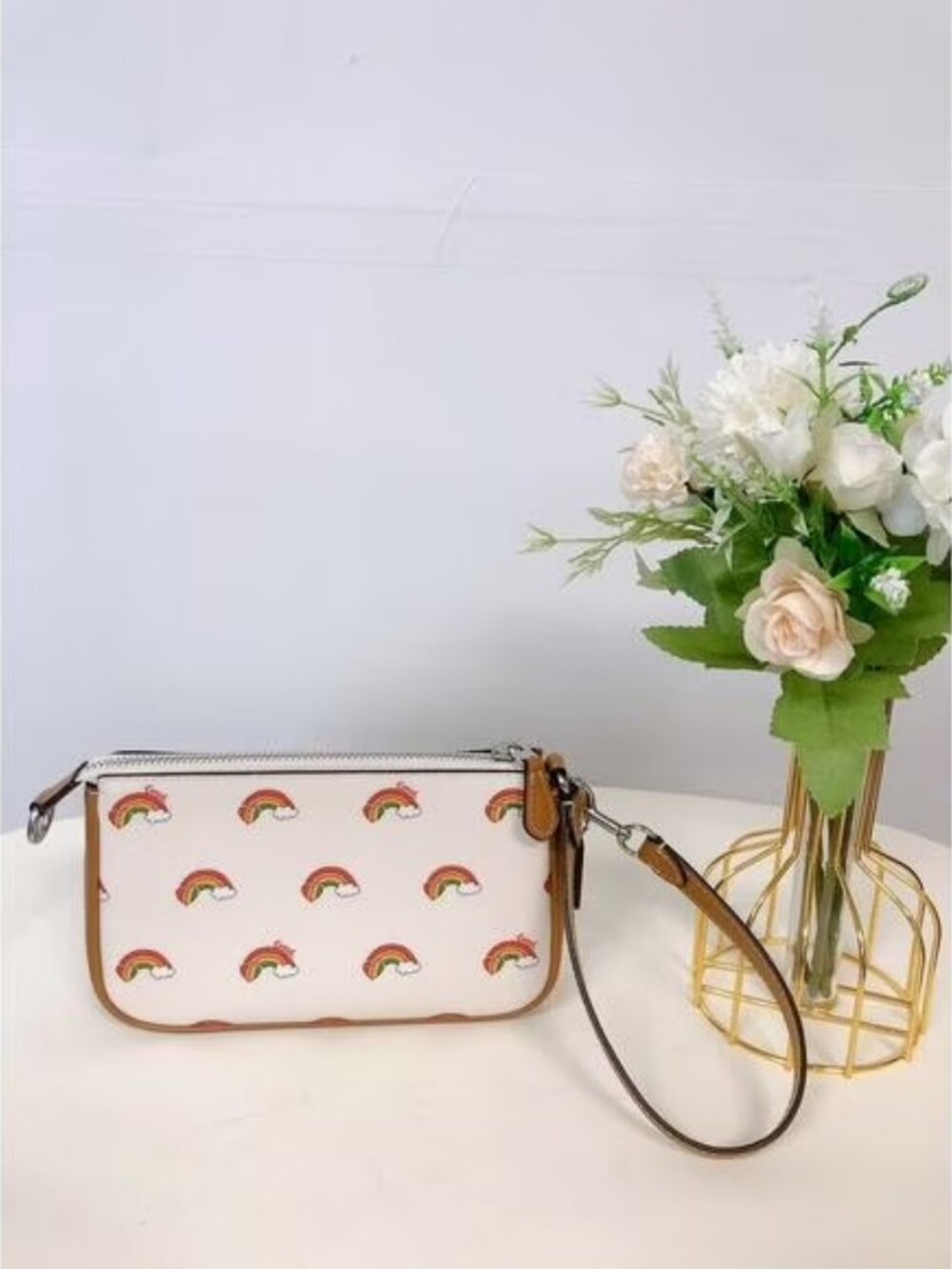 Coach CJ657 Nolita 19 With Rainbow Print IN Chalk Multi - Picture 2 of 5